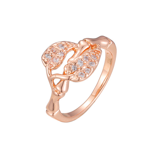 Rose Gold fashion branches rings