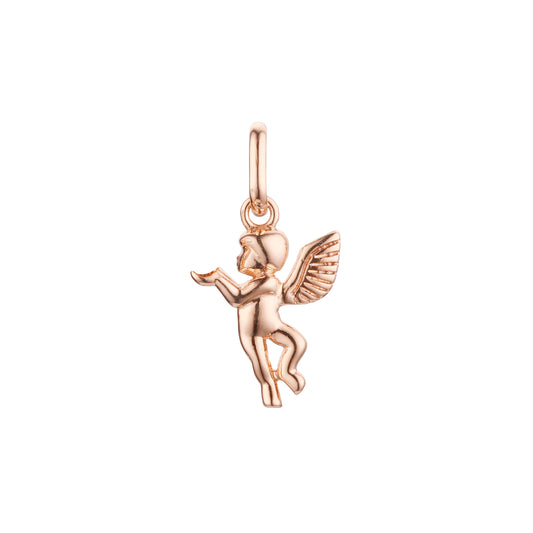 Pingente Cupido em ouro rosa, cores banhadas a ouro 14K
