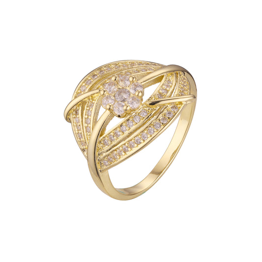 Многорядные кольца из 14-каратного и Красное золото 585 пробы с двухцветным покрытием