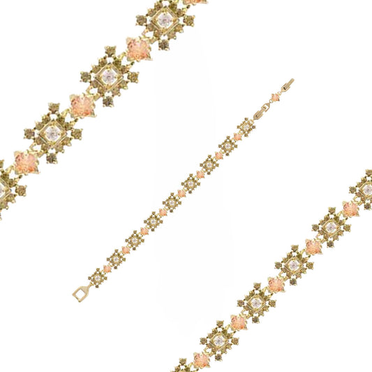 Pulseras chapadas en Oro Rosa, Oro 14k