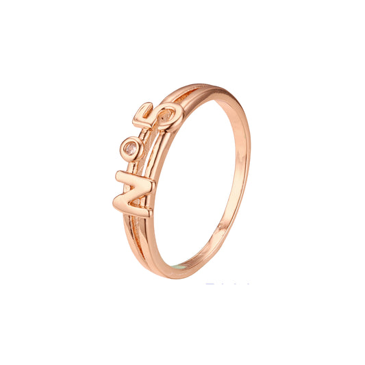 Anillos en Oro de 14K, baño de Oro Rosa colores