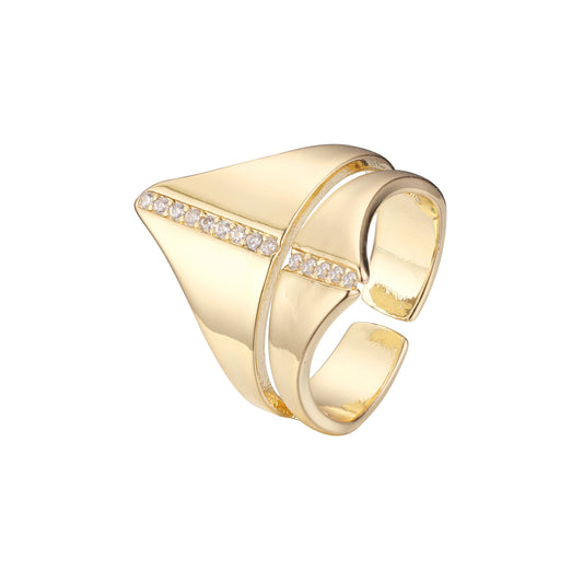 Открытые кольца из Жёлтое золото 585 пробы с покрытием из Красное золото 585 пробы