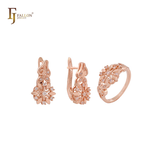 Conjunto de oro de 14 quilates con anillos