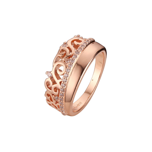 Rose Gold crown design fashion rings