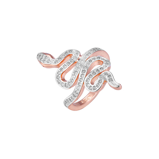Rose Gold two tone fashion snake rings