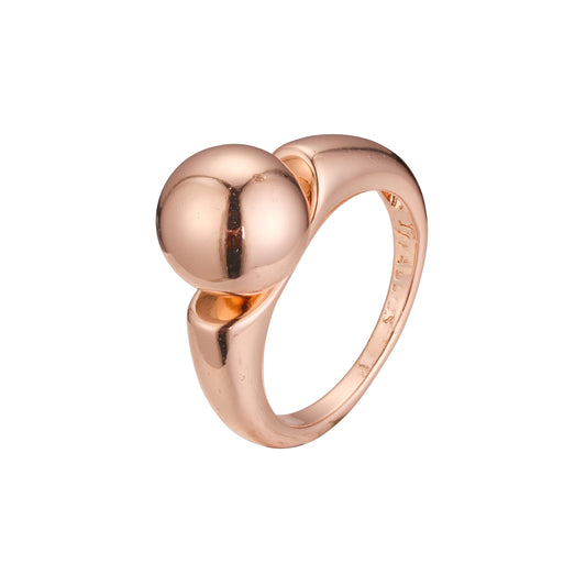 Одинарные шариковые кольца из Красное золото 585 пробы