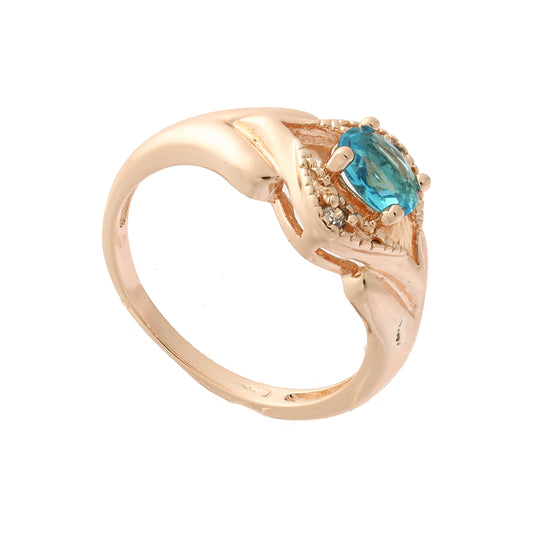 Пасьянс голубое озеро cz белый cz Орхидея Кольца из Красное золото 585 пробы