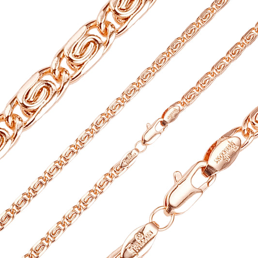 Correntes de caracol banhadas a ouro 14K