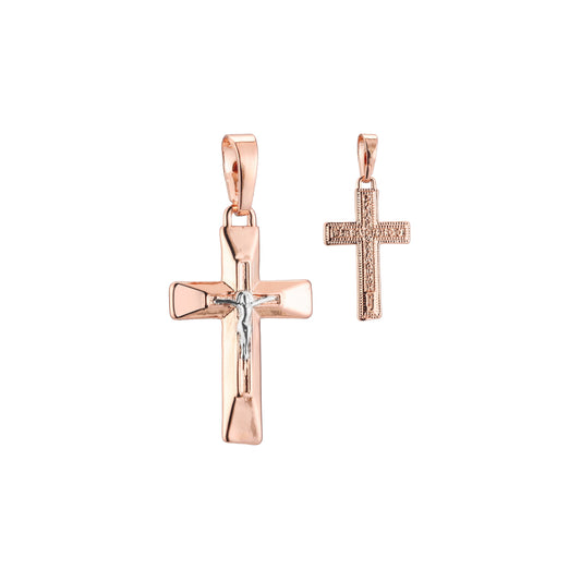 Crucifix 14K Gold Easter Orthodox Cross Pendant