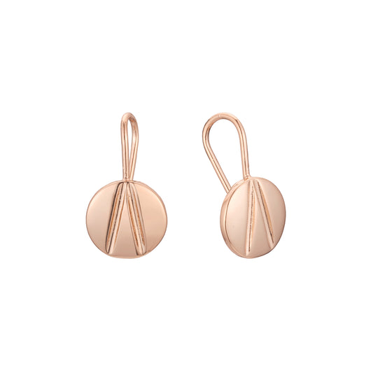 Wire hook earrings in 14K Gold, Rose Gold plating colors