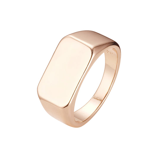 シンプル プレーン フランク メンズ ローズゴールド リング