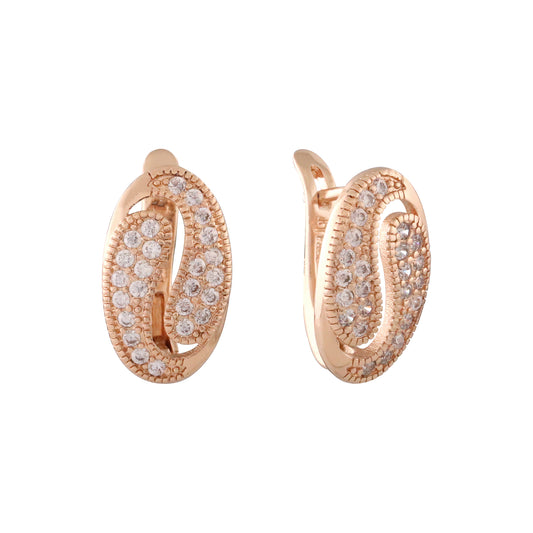 Rose Gold two tone earrings