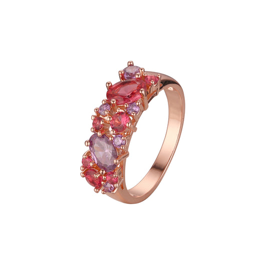 Anillos de racimo de oro rosa