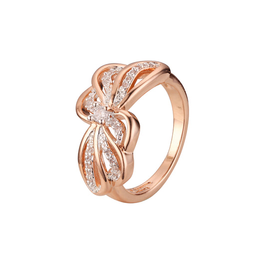 Rose Gold two tone fashion rings