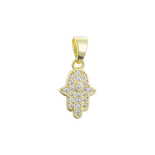 Colgante hamsa de Oro 14K