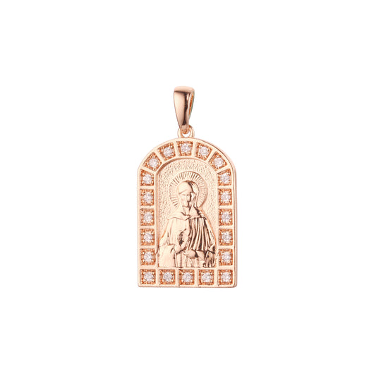 Saint Matrona Nikonova pendant plated in Rose Gold