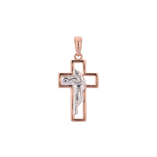 Rose Gold two tone Eastern Orthodox Russian pendant