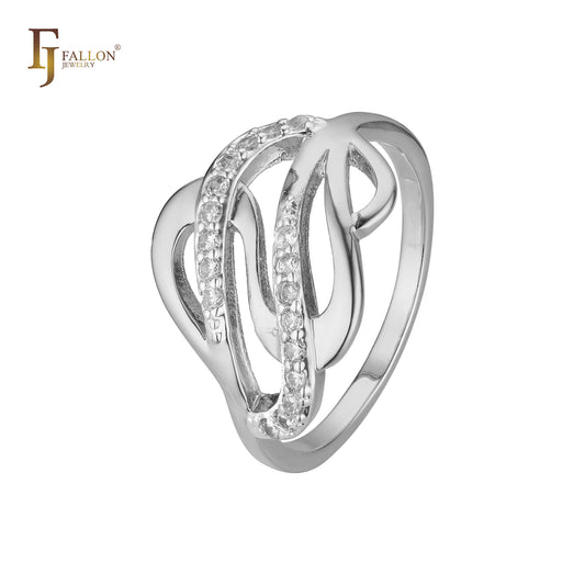 Rose Gold two tone fashion rings