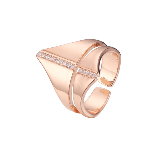 Открытые кольца из Жёлтое золото 585 пробы с покрытием из Красное золото 585 пробы