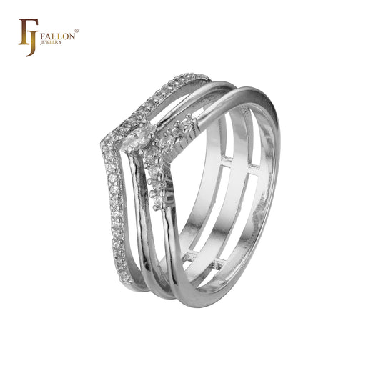 Trinity rings in Rose Gold, two tone plating colors