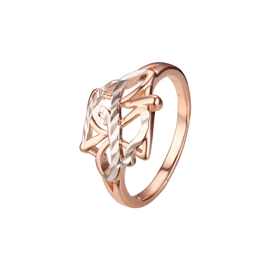 Rose Gold two tone fashion rings