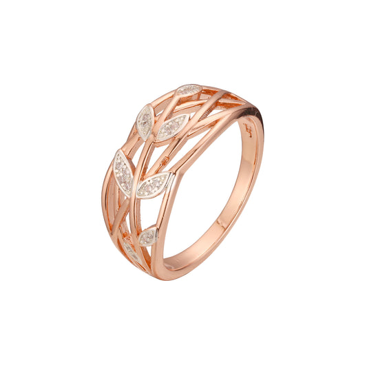 Rose Gold two tone fashion rings