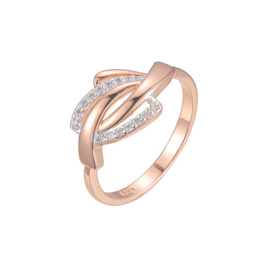 Rose Gold two tone fashion rings