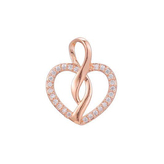 Подвеска из двухцветного Красное золото 585 пробы с покрытием из Жёлтое золото 585 пробы