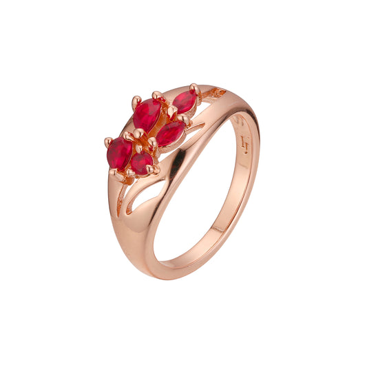 ローズゴールドのファッションクラスターリング