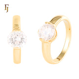 Anillos de tensión Solitario en Oro de 18K, colores baño de Oro de 14K