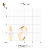 Anillos de tensión Solitario en Oro de 18K, colores baño de Oro de 14K