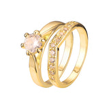 Anillos apilables en Oro de 18K, colores baño de Oro de 14K