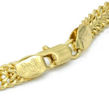 .Pulseras de identificación para hombre de oro de 14 quilates grabables con doble eslabón cubano