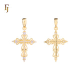 Orthodox Cross Pendant Collection – Religious Gold-Plated Charms with CZ Stones for Faith & Gifts