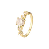 Anillos apilables de racimo en colores de baño de oro de 18 quilates, oro blanco, Oro 14K, oro rosa