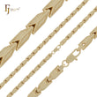 Correntes de ouro 14K com pingentes extravagantes em formato de trigo Chevron