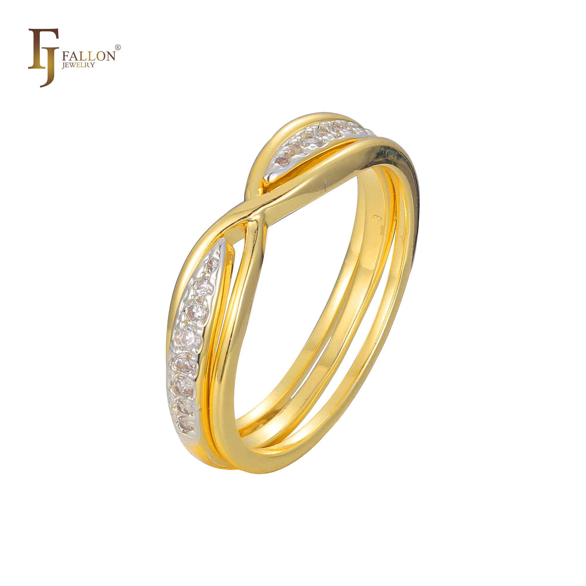 Cluster-stapelbare Ringe aus 14-kar?tigem Gold