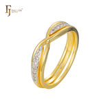 Cluster-stapelbare Ringe aus 14-kar?tigem Gold