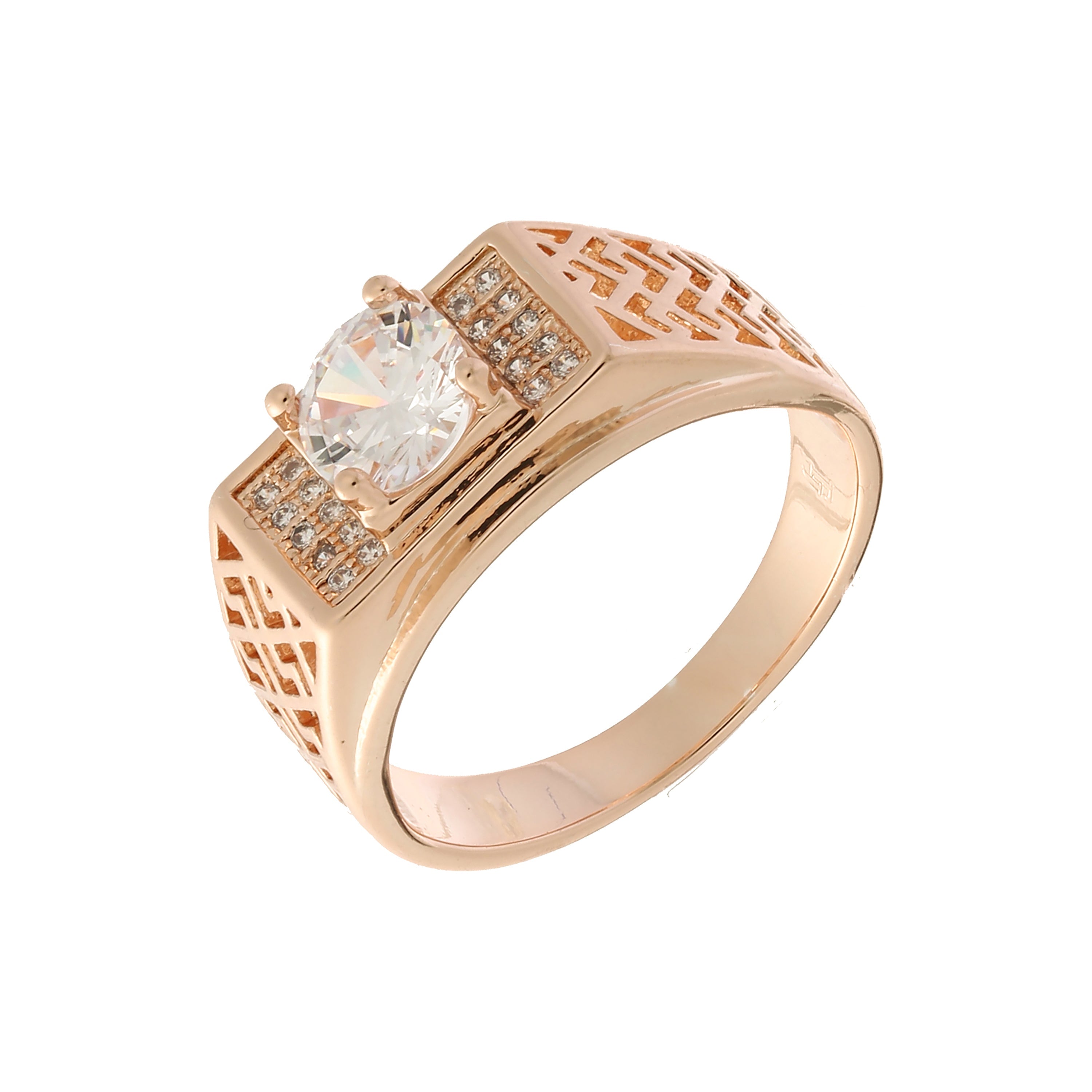 Anillos solitarios de Oro 14K para hombre.