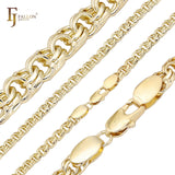 Cadenas de eslabones rolo dobles con resorte Bismarck de oro rosa