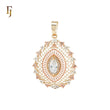 Filigree flower 14K Gold, Rose Gold three tone Pendant