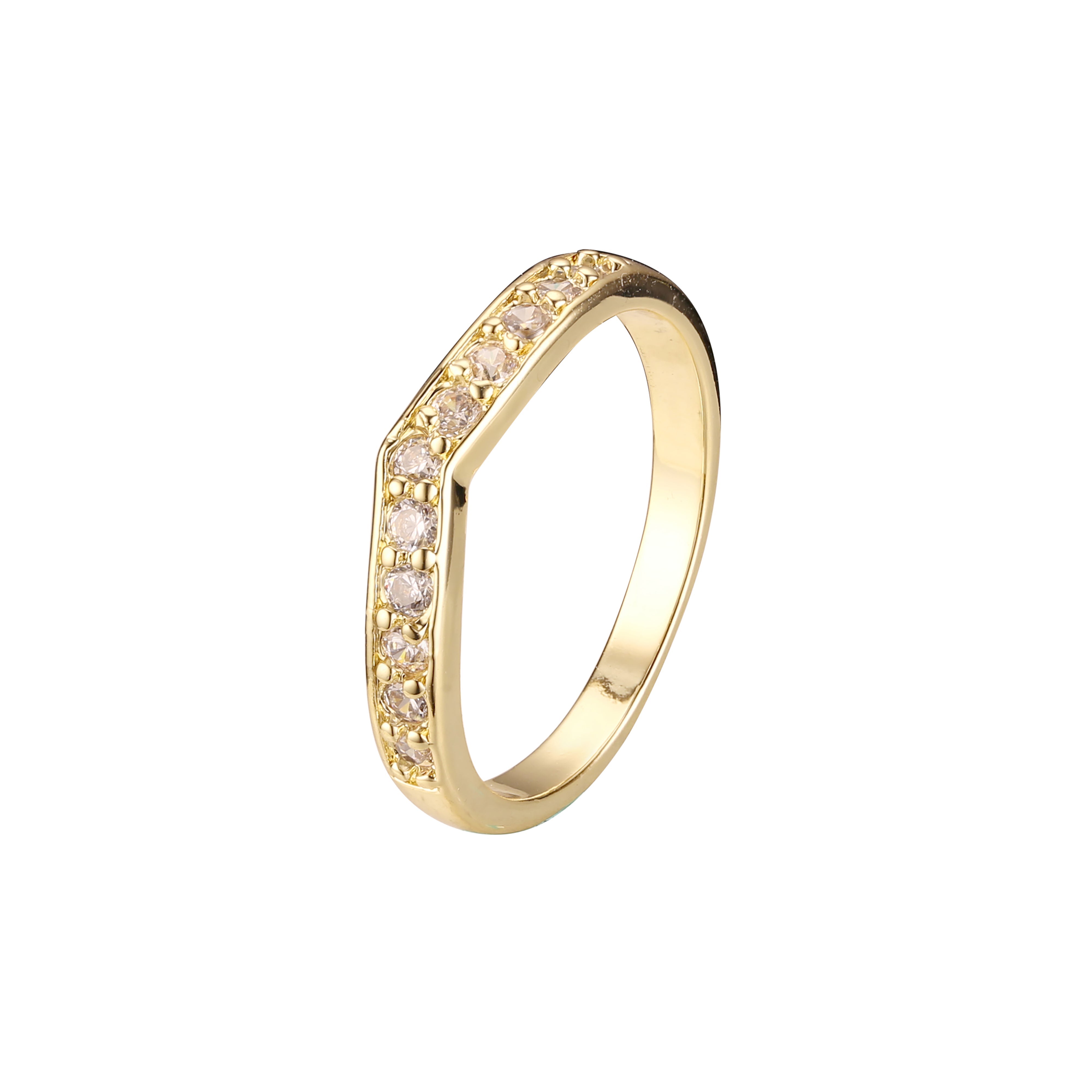 Stapelbare Ringe aus 18-kar?tigem Gold, 14-kar?tige Vergoldungsfarben