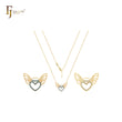 Collar Corazón de turquesa con alas en Oro 14K