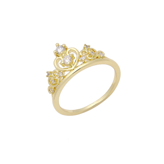 Кольца Heart из 14-каратного золота, розового золота Crown