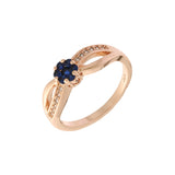 14K 金戒指，镀玫瑰金颜色