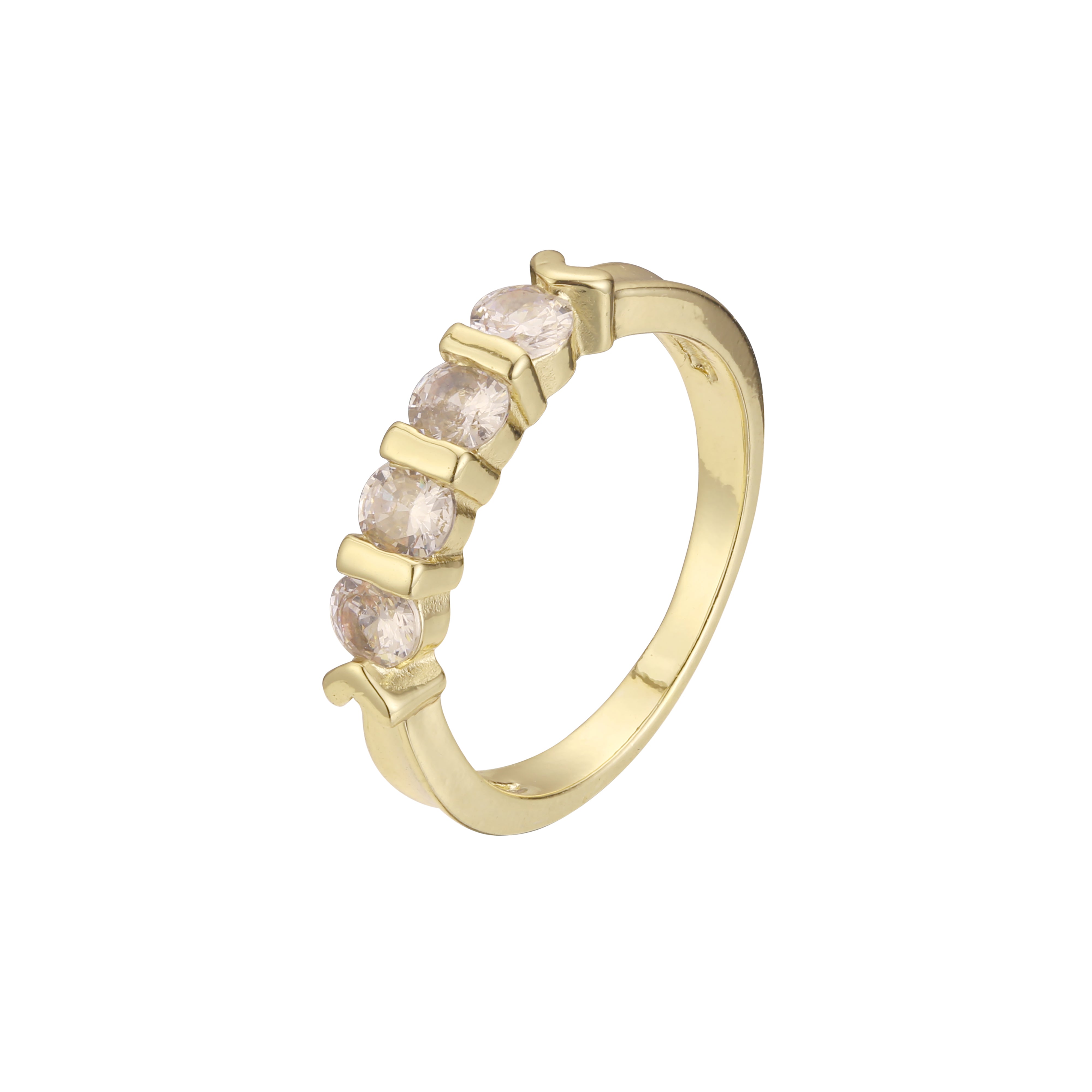 Anéis empilháveis em ouro 18K, ouro branco, cores banhadas a ouro 14K