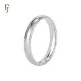 Anillos de boda de 3,5 mm chapados en Oro Blanco, Oro de 14 quilates, Oro de 18 quilates, Oro Rosa