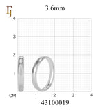 Anillos de boda de 3,5 mm chapados en Oro Blanco, Oro de 14 quilates, Oro de 18 quilates, Oro Rosa