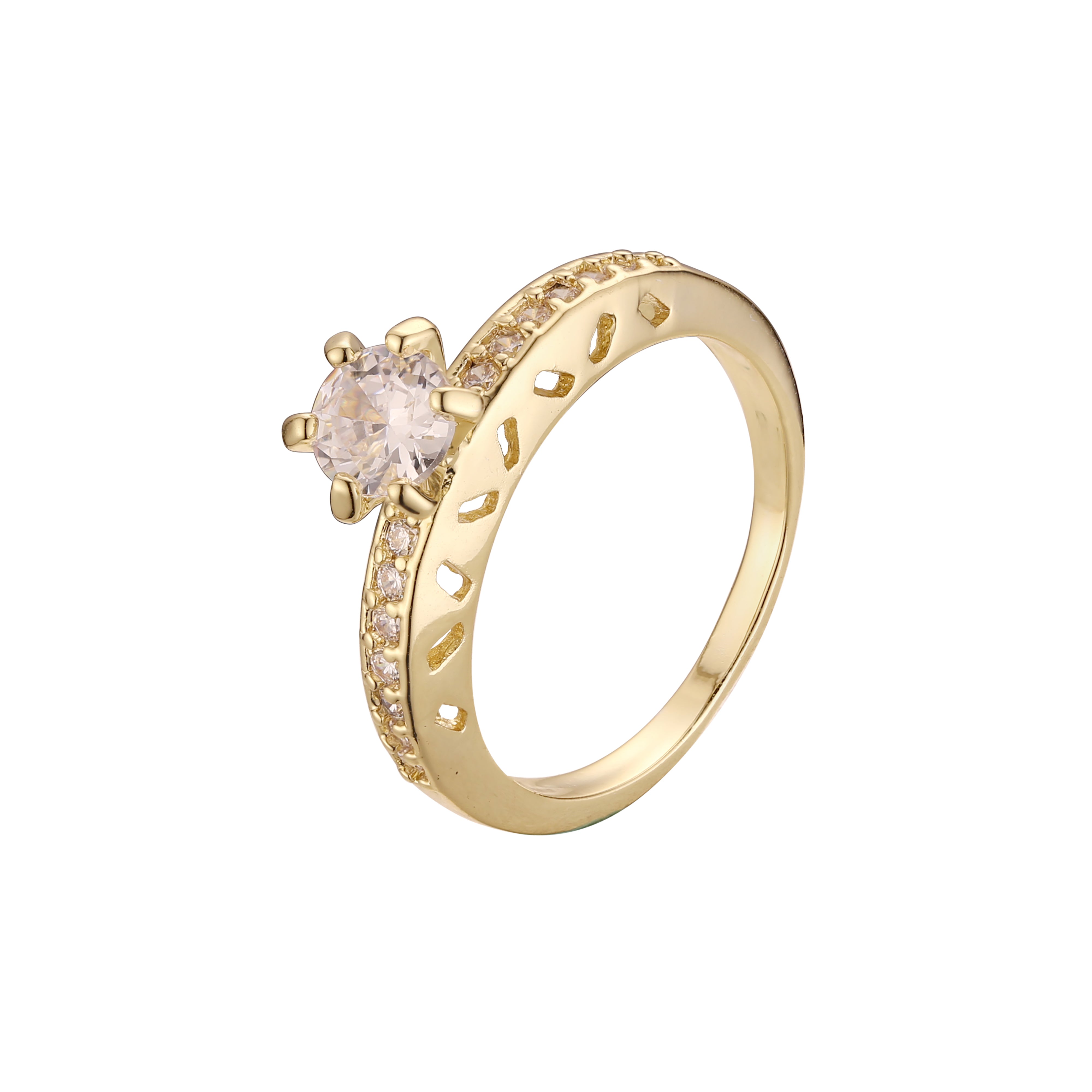 Stackable rings in 18K Gold, White Gold, 14K Gold plating colors