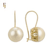 Pendientes de abalorios con gancho de alambre farol en Oro 14K, colores baño de oro rosa
